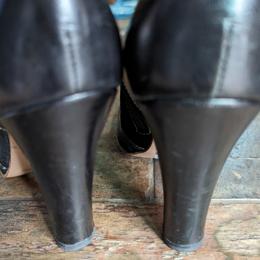 MARC JACOBS black suede stitched booties boots 8.5 9 - Picture 8 of 11